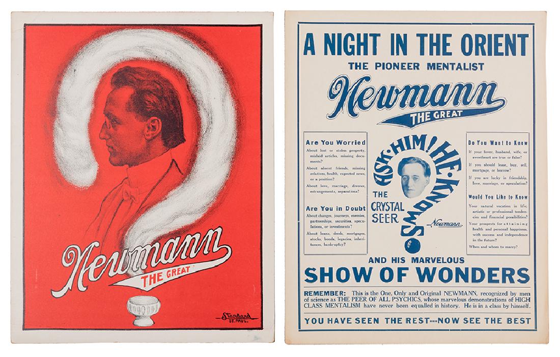 Newmann the Great. Lot of Two Window Cards. (1 of 1)