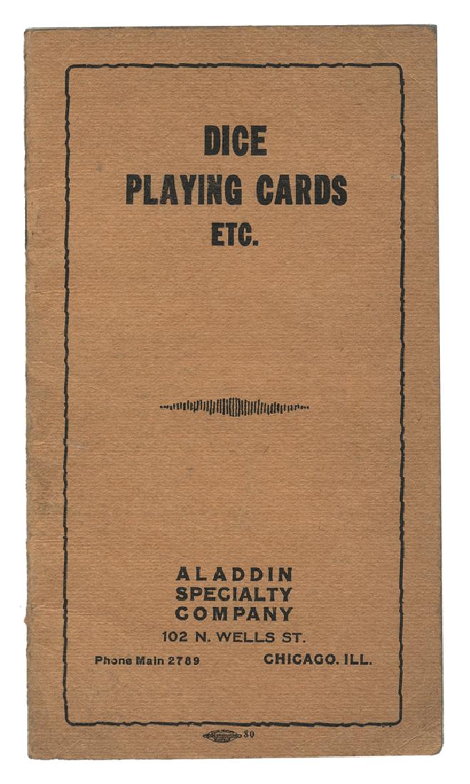 Aladdin Specialty Company Dice & Playing Card Catalog. (1 of 1)