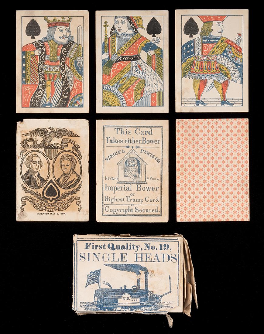 Two Steamboat No. 19 Single Head Playing Cards. (1 of 1)
