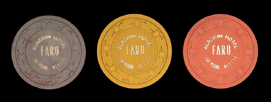 Aladdin Hotel. Three Faro Chips. (1 of 1)