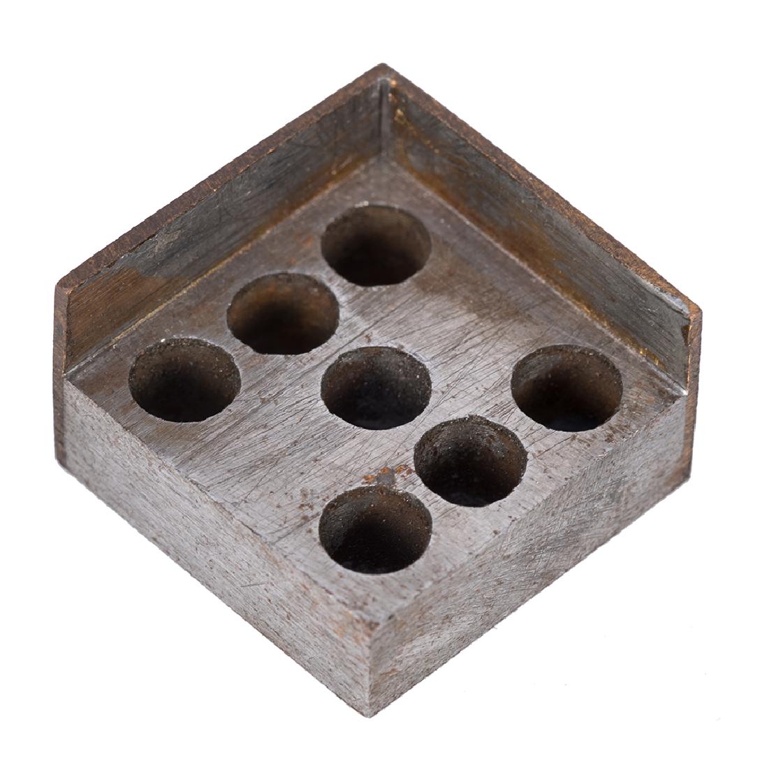 Crooked Dice Jig for Loading Dice.: Crooked Dice Jig for Loading Dice. American, 7/8". Used to prepare dice for loading by a skilled mechanic. Very good.