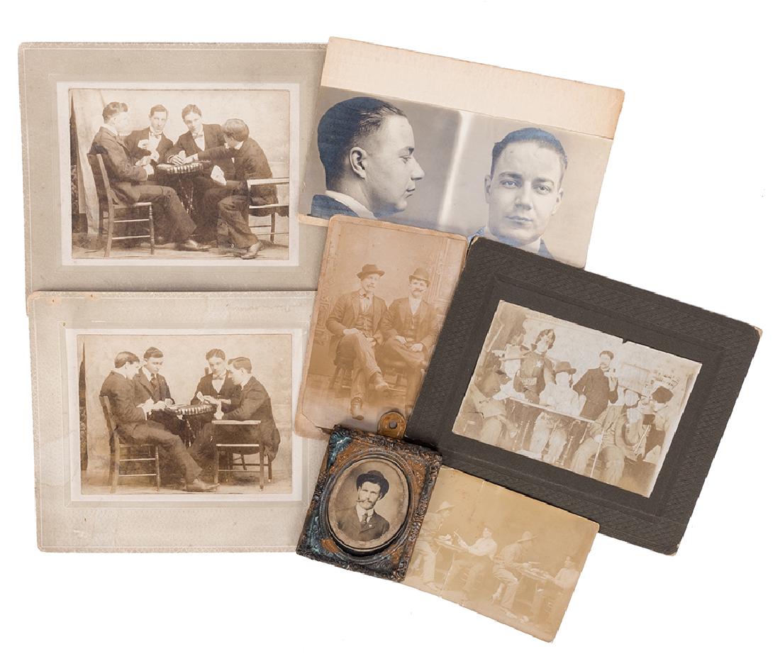 Seven Vintage Playing Card-Related Photographs. (1 of 1)