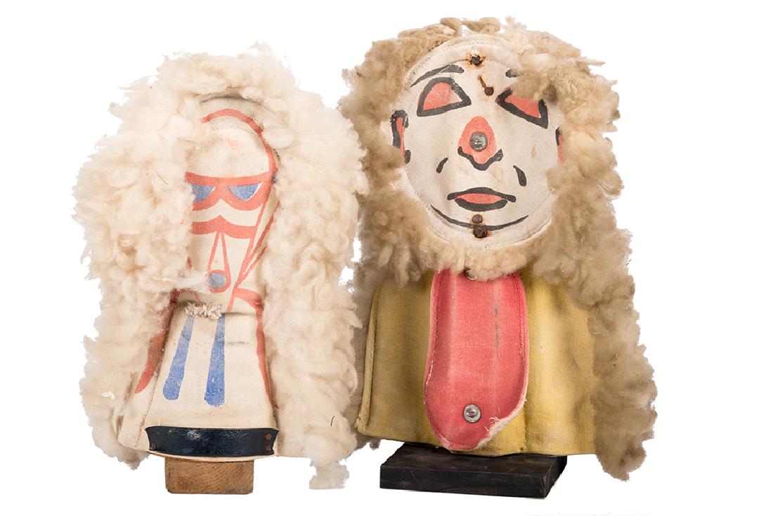 Two Different Carnival Folk Art Knockdown Figures. (1 of 1)