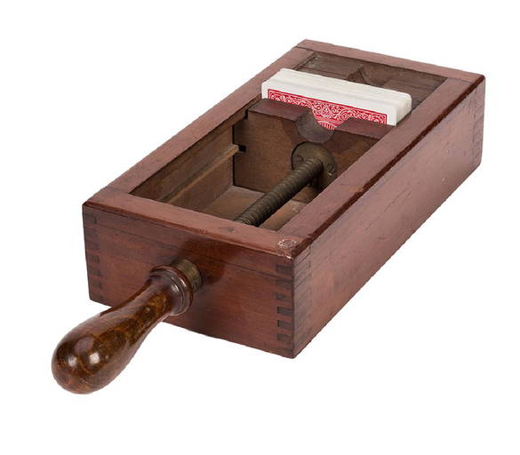Antique Wooden Playing Card Press.