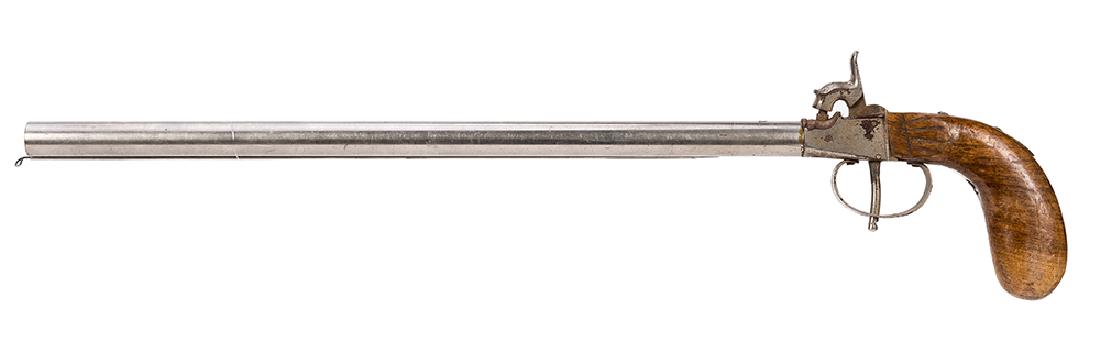 The Great RaymondÕs Handkerchief Pistol.: Raymond, Maurice F (Morris Raymond Saunders). The Great RaymondÕs Handkerchief Pistol. Circa 1910. A flag or silk handkerchief draped over the long nickel plated barrel of the gun vanishes when the t