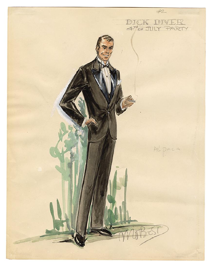 Three Costume Design Artworks for “Tender is the (1 of 3)