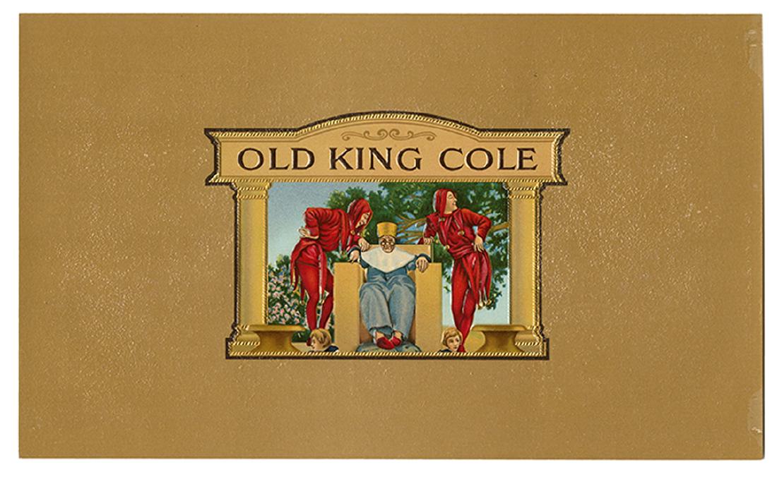 “Old King Cole” Cigar Box Label: [Parrish, Maxfield] Maxfield Parrish “Old King Cole” Cigar Box Label. Embossed and gilt. Condition fine.