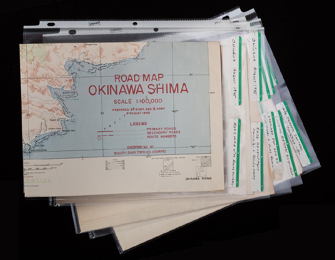 Group of Five U.S. Army Battle Maps of Okinawa, Japan. (1 of 2)