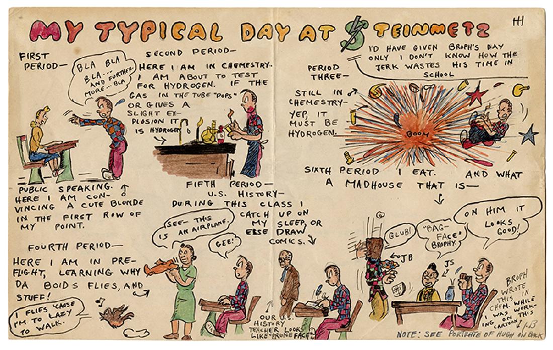 Original High School Cartoon, “My Typical Day at (1 of 3)