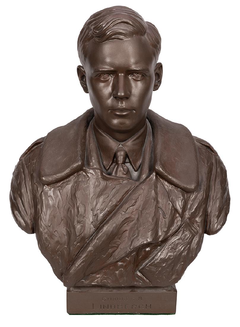 Large Bust of Charles Lindbergh. (1 of 4)