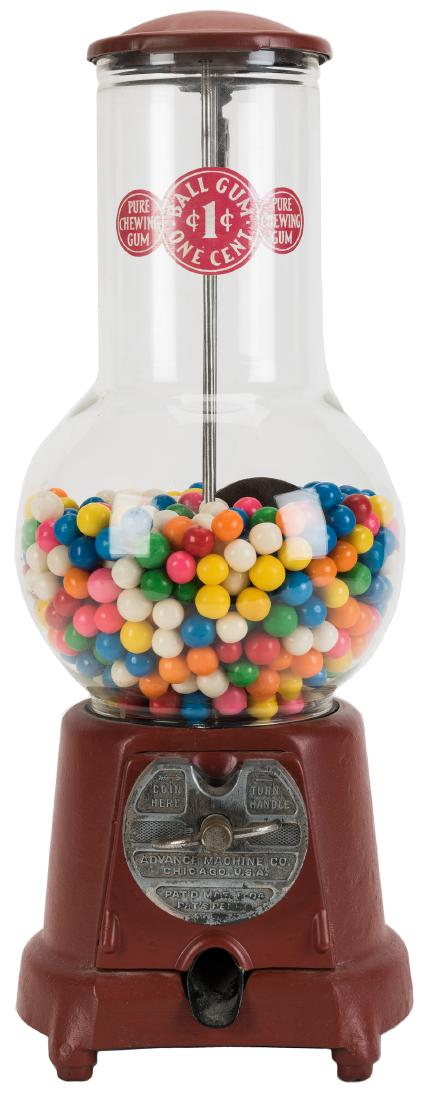 Advance Machine Company 1 Cent Gumball Vendor. (1 of 1)