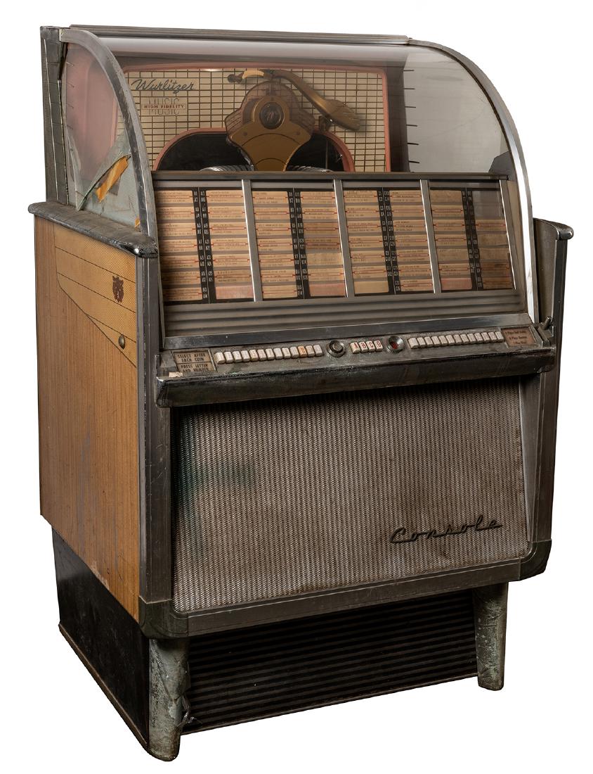 Wurlitzer 1958 Model 2204 Jukebox.: Wurlitzer 1958 Model 2204 Jukebox. North Tonawanda, New York: Wurlitzer Automatic Phonograph Co., 1958. Two hundred selections 45 RPM records. One play for a dime, three plays for a nickel and seven p