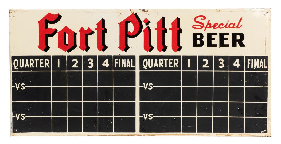 Fort Pitt Beer Scoreboard Sign. (1 of 1)