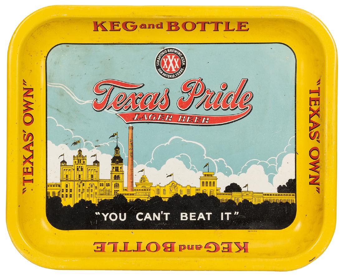 Texas Pride Lager Beer Advertising Tray. (1 of 1)