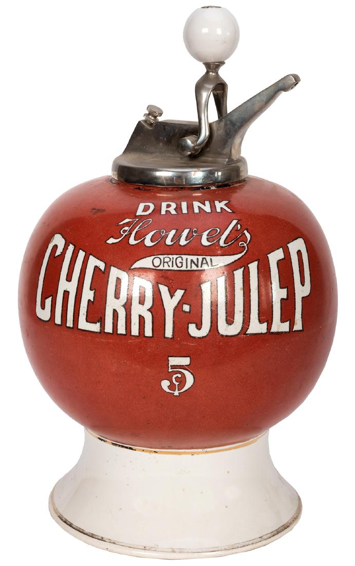 Howel's Original Cherry-Julep 5 Cent Syrup Dispenser (1 of 2)