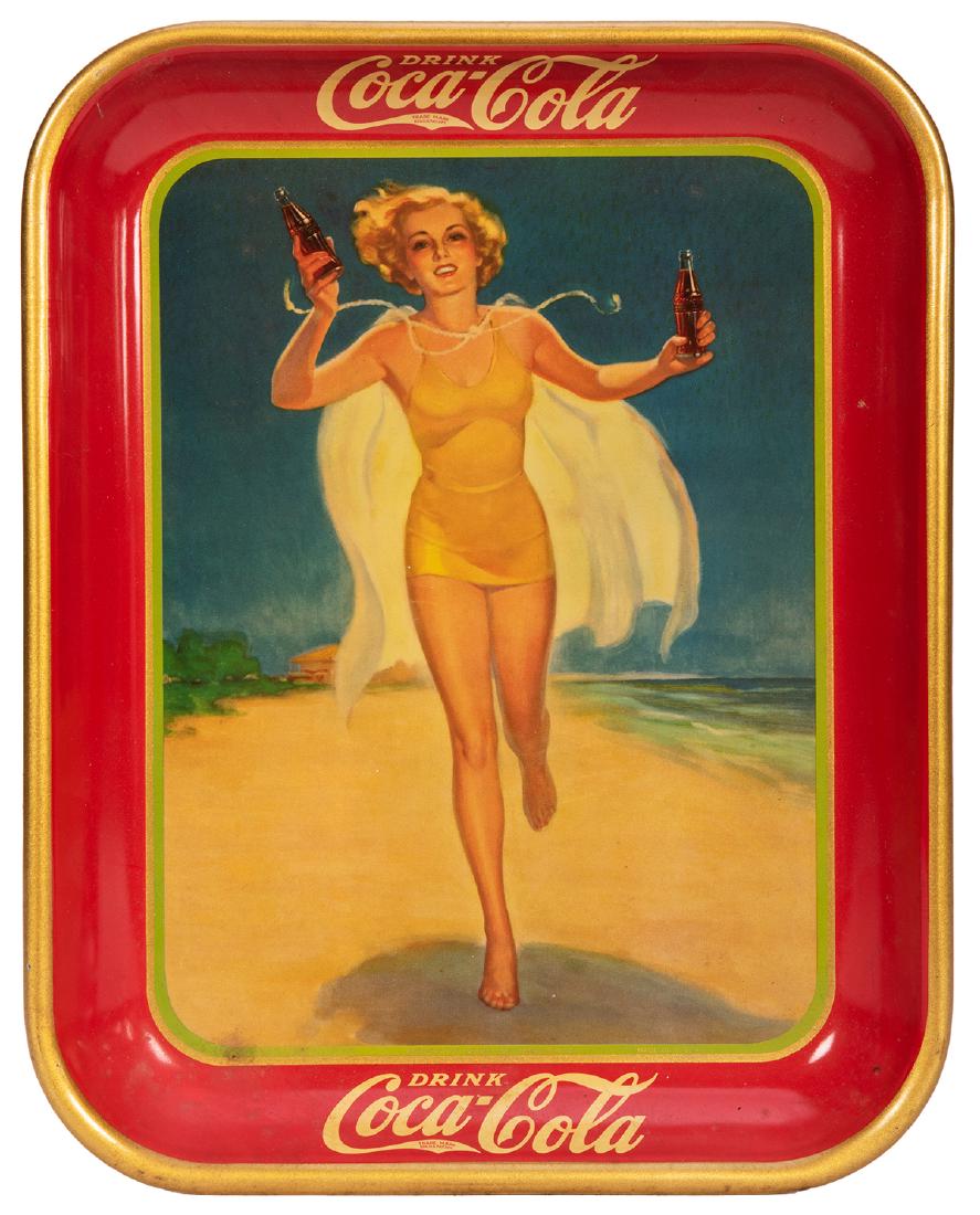 Coca-Cola Advertising Serving Tray. (1 of 1)