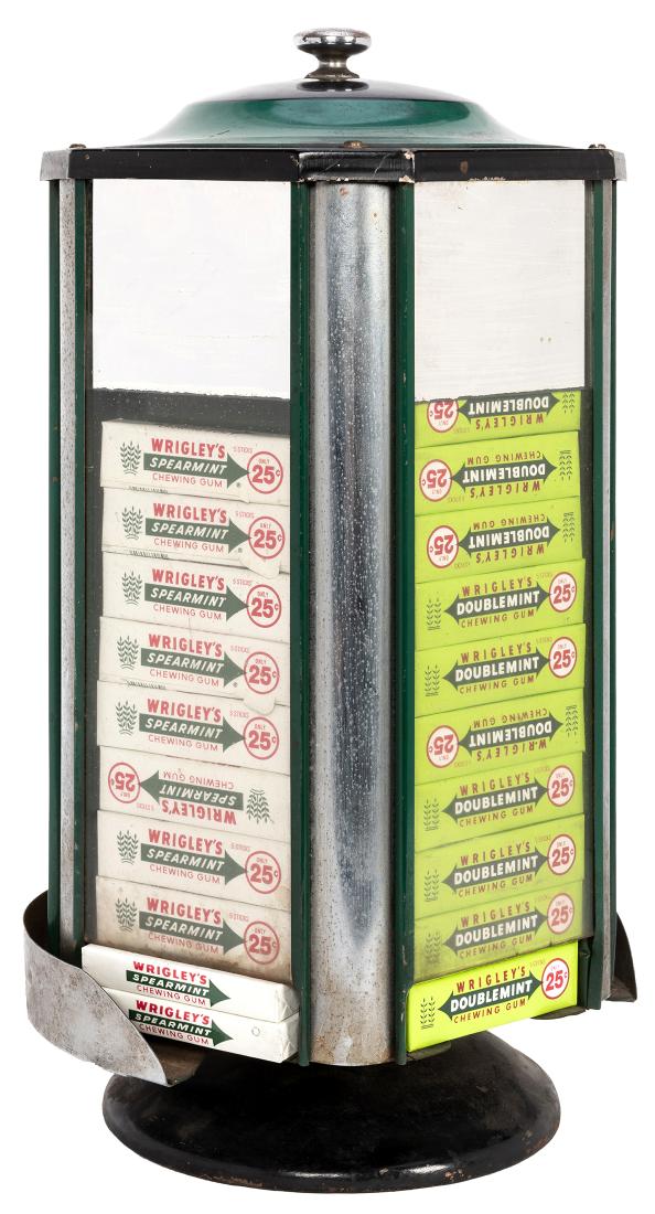 Wrigley Gum Five Sided Green and Black Gum Display (1 of 2)