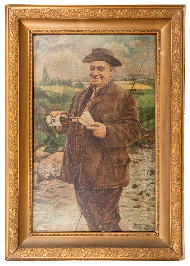 Old Overholt Rye Canvas Advertisement. (1 of 1)