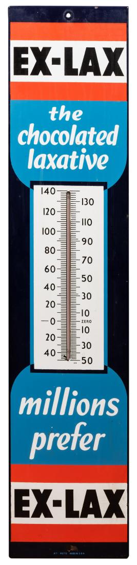 Ex-Lax Large Porcelain Thermometer. (1 of 1)