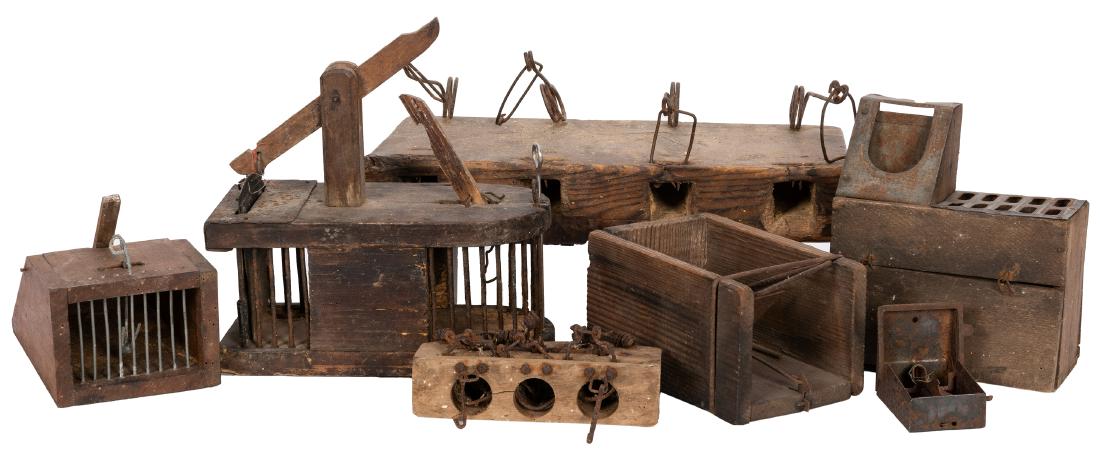 Lot of Primitive Antique Mouse / Rat Traps. (1 of 1)