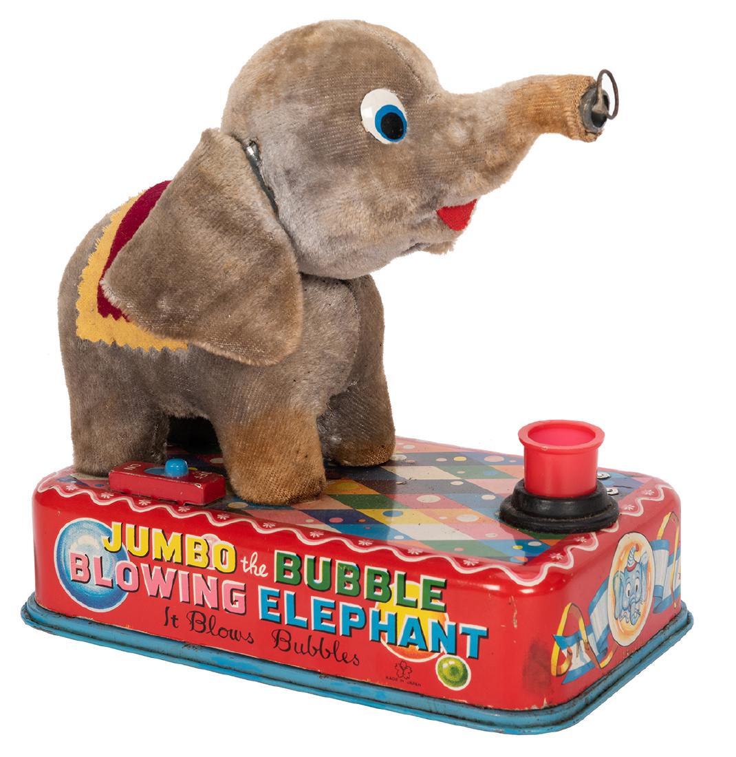 Jumbo the Bubble Blowing Elephant.