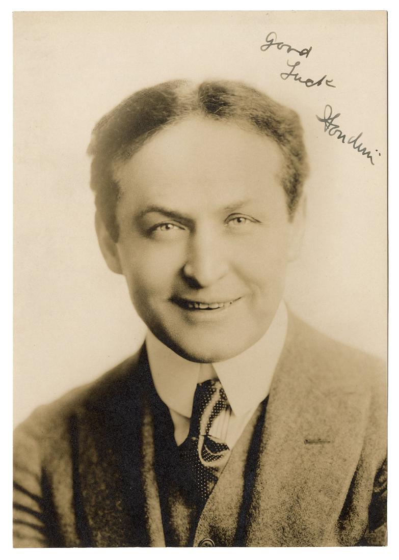 Portrait of Harry Houdini, Inscribed and Signed. (1 of 1)