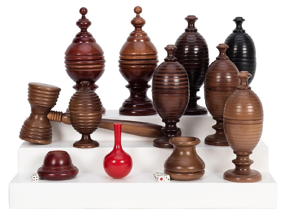 Group of 12 Mikame Wooden Vases and Bottle Tricks. (1 of 1)