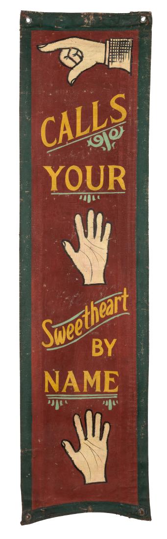 Calls Your Sweetheart by Name. Painted Canvas Banner. (1 of 1)