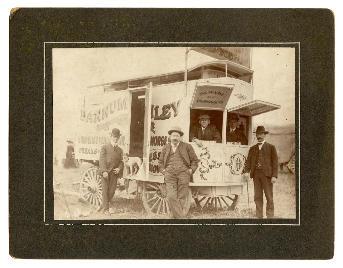 Cabinet Card Photograph of Barnum & Bailey Sideshow (1 of 1)
