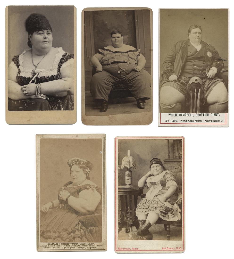 Group of 18 Cabinet Cards and Photographs of Sideshow (1 of 7)