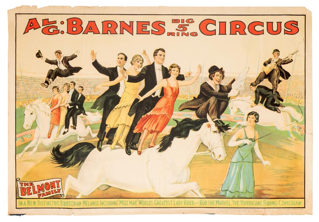 Al G. Barnes Big 5 Ring Circus. The Belmont Family. (1 of 1)