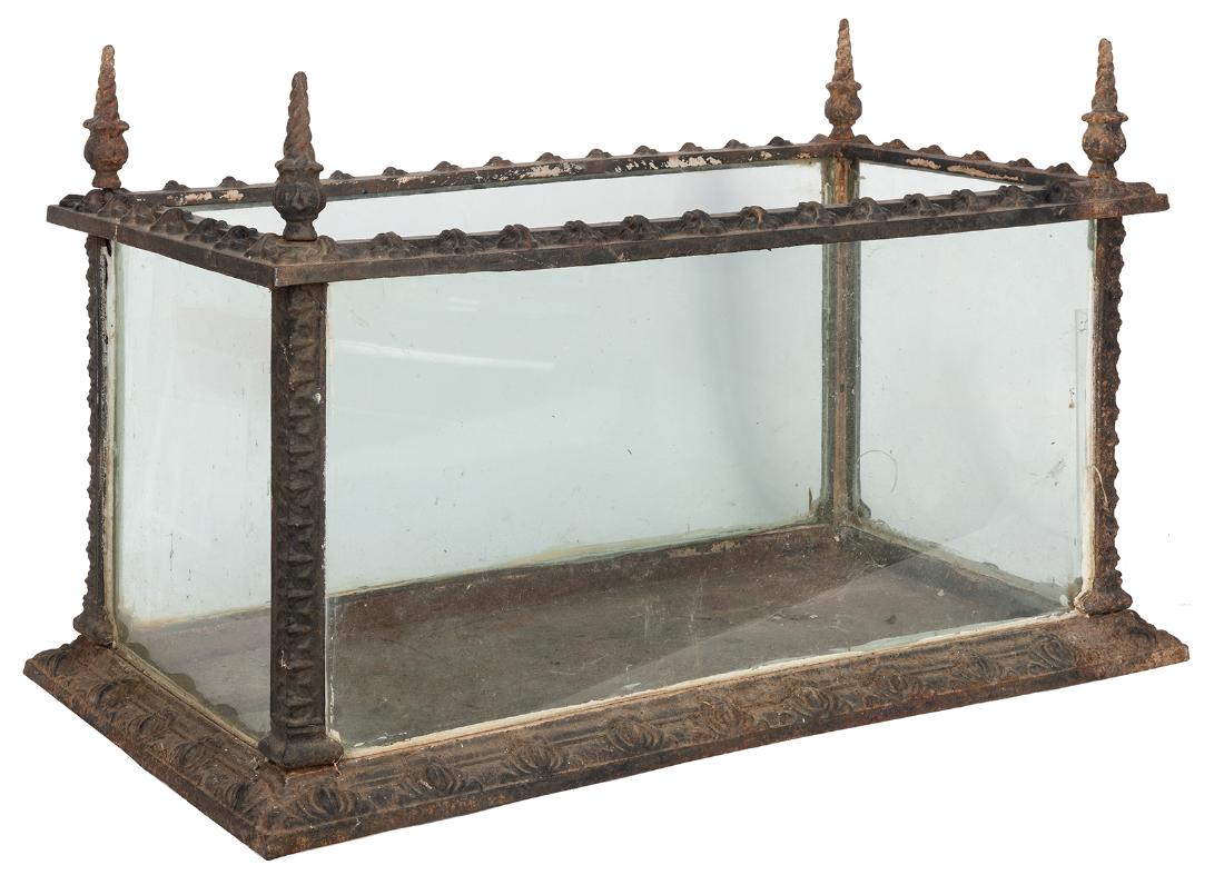 Antique Gothic Revival Cast Iron Terrarium / Aquarium. (1 of 2)