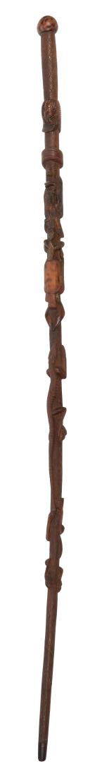 Vintage Carved Totem Folk Art Stick. (1 of 4)