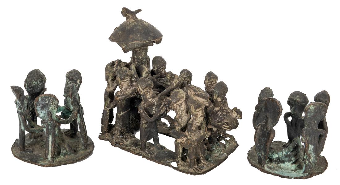 Three African Copper Sculptures. (1 of 1)
