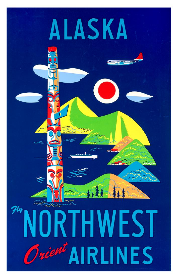 Alaska. Fly Northwest Orient Airlines. (1 of 1)
