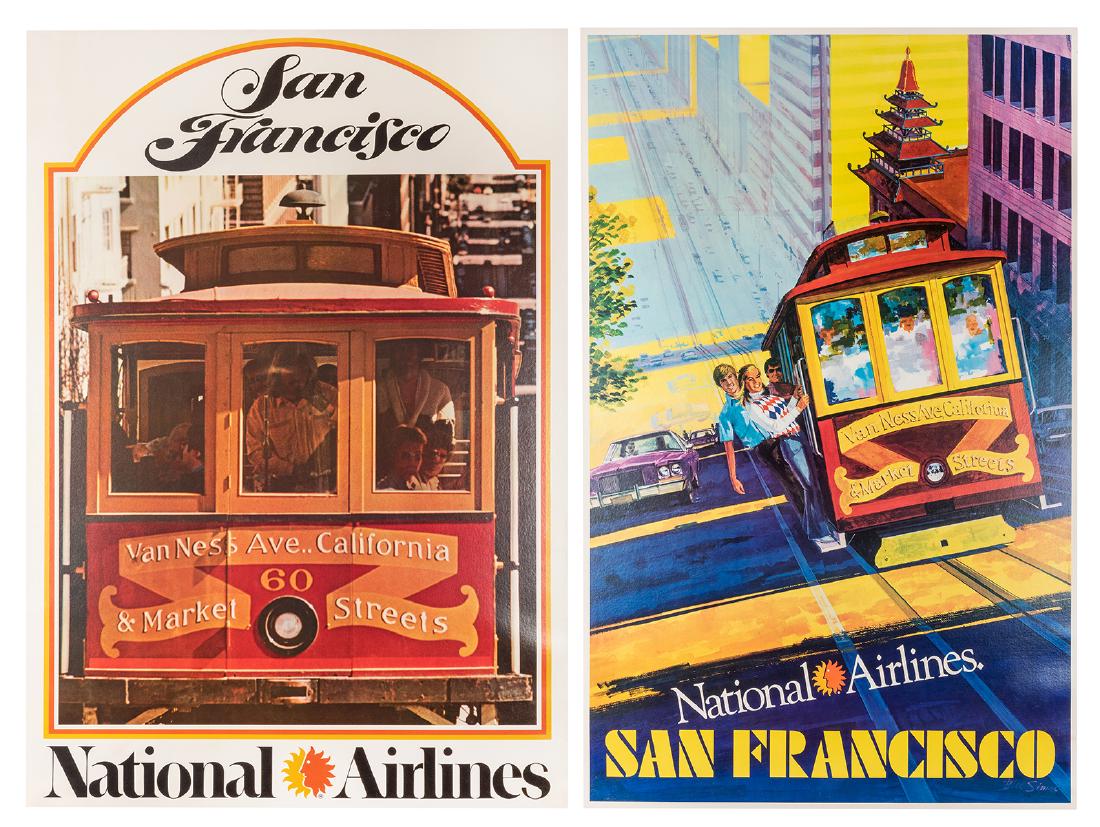 National Airlines. San Francisco. Two Airline Travel (1 of 3)