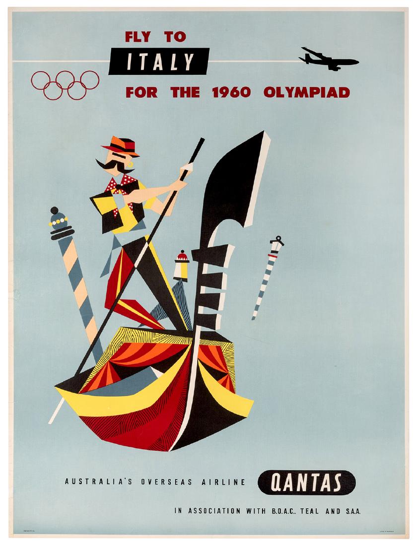Fly to Italy for the 1960 Olympiad. Qantas. (1 of 1)