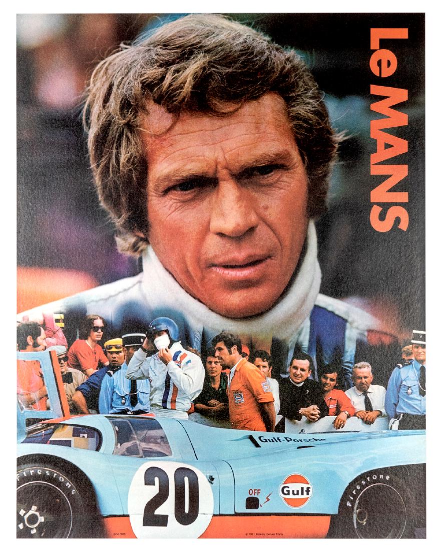 Steve McQueen Le Mans Gulf Oil Promotional Poster. (1 of 1)