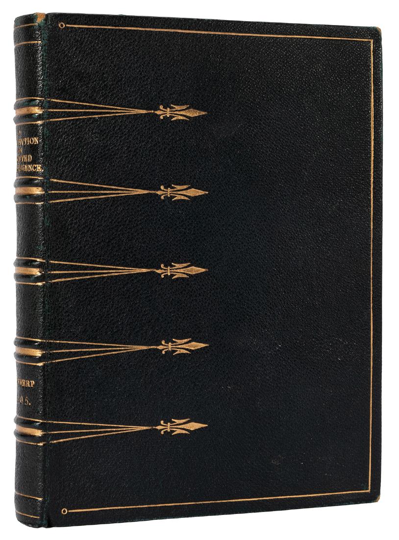 A Restitution of Decayed Intelligence: In Antiques.: Verstegan, Richard. A Restitution of Decayed Intelligence: In Antiques. Concerning the English Nation. Antwerp: Robert Bruney, 1605. Dark green morocco, raised gilt spine with wraparound tooling termi