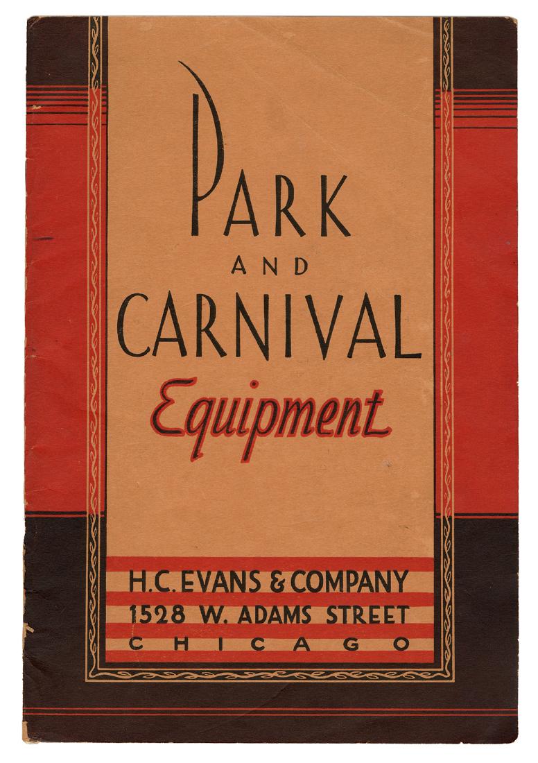 H.C. Evans & Co. Park and Carnival Equipment.: H.C. Evans & Co. Park and Carnival Equipment. Chicago, ca. 1922. Two-color wrappers. Gambling devices including wheels, dice cages, keno, and more; carnival equipment, shooting galleries, and more. Il