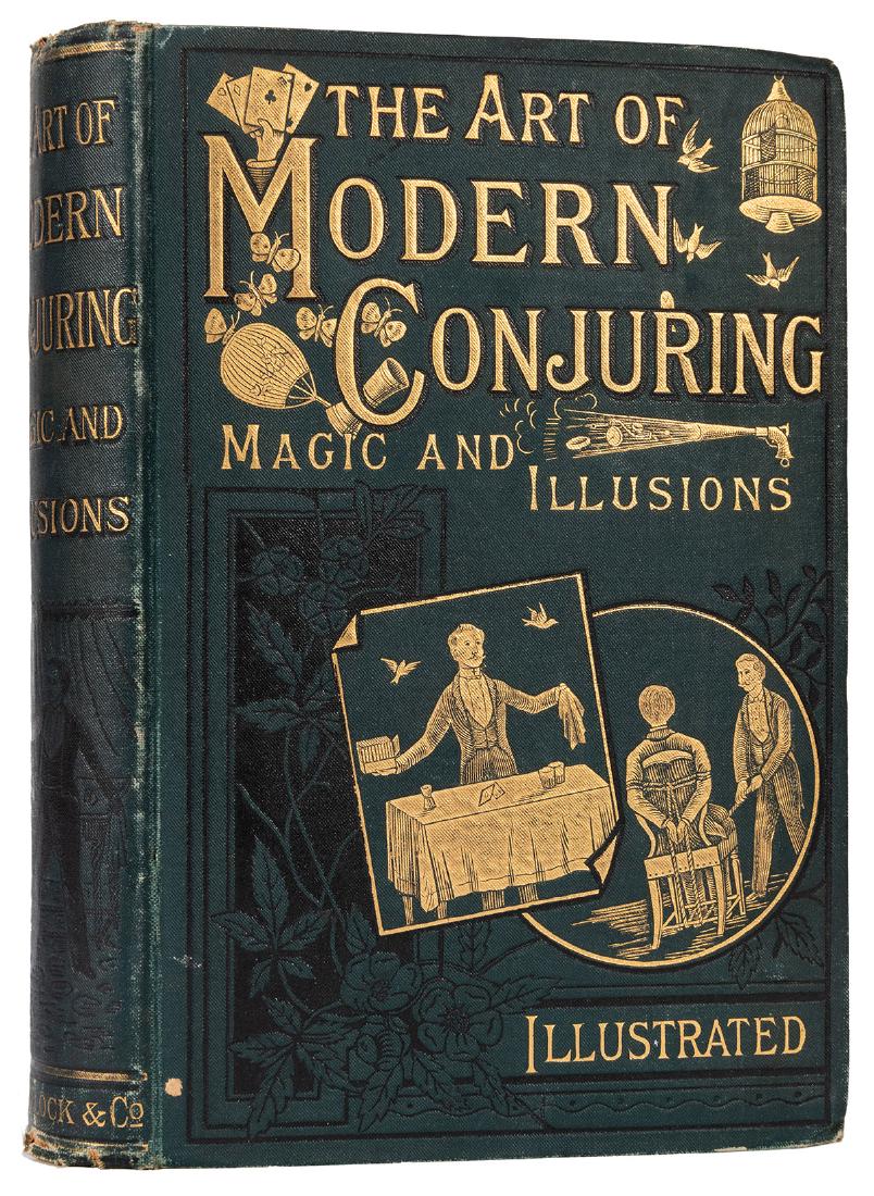 The Art of Modern Conjuring.: Garenne, Professor Henri (H. Frank Lind). The Art of Modern Conjuring. London: Ward, Lock & Co., n.d. Publisher′s gilt pictorial green cloth. Profusely illustrated. 8vo. 351pp., [20] ads. Covers