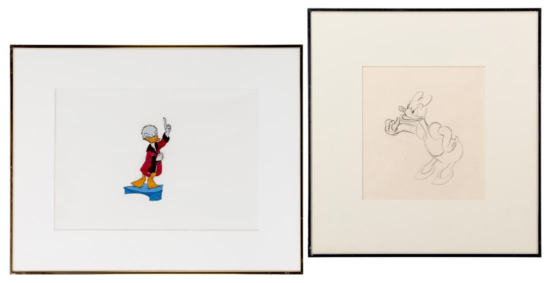 Donald and Daisy Duck Original Production Cel Art and (1 of 3)