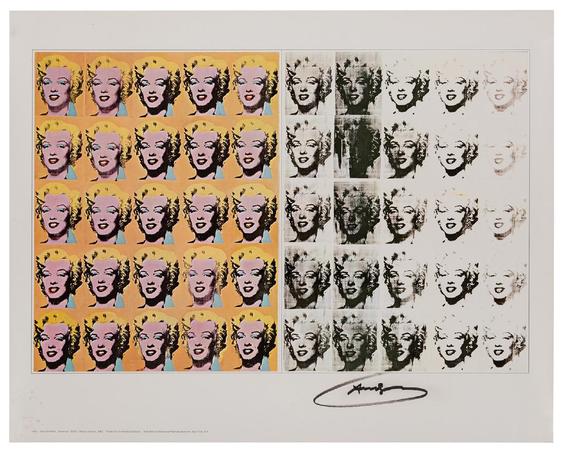 Warhol, Andy. Marilyn Monroe Poster Signed by Andy (1 of 1)