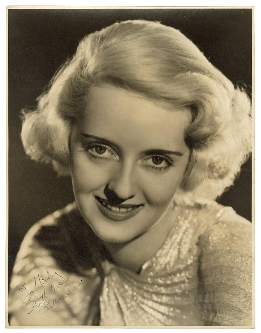 Bette Davis Inscribed and Signed Oversize Glamour (1 of 1)