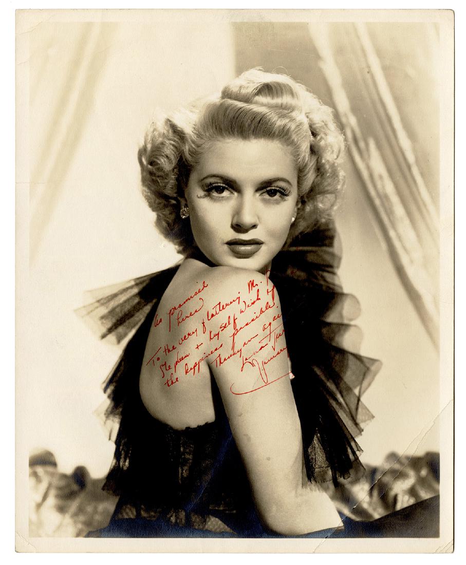 Lana Turner Inscribed and Signed Photograph. 1930s. A (1 of 1)