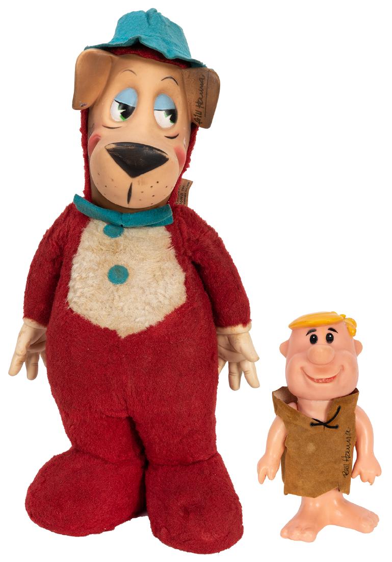 Bill Hanna Signed Huckleberry Hound and Barney Rubble. (1 of 4)