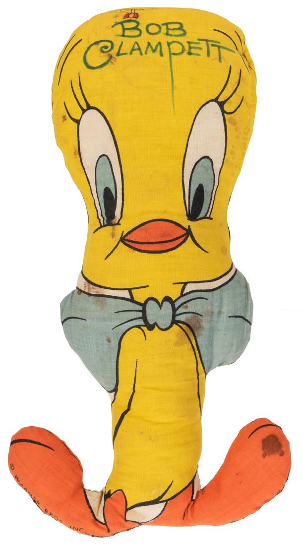 Large Stuffed Tweety Bird Pillow Figure Signed by Bob (1 of 2)