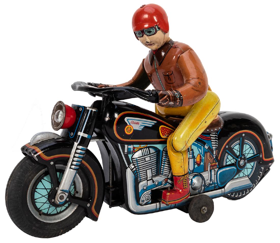 Atom Motorcycle with Dismounting Rider. 1950s. Modern (1 of 3)