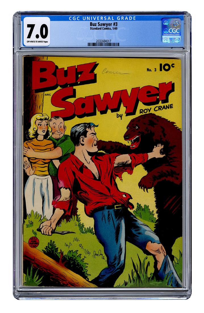 Buz Sawyer No. 3. Standard Comics, 1949. CGC 7.0 graded (1 of 1)