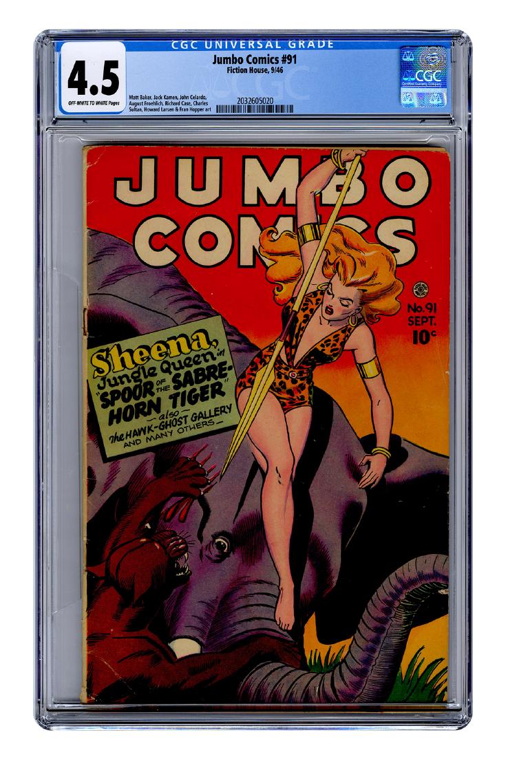 Jumbo Comics No. 91. Fiction House, 1946. CGC 4.5 (1 of 1)